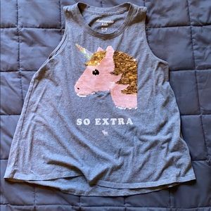 Abercrombie kids unicorn tank top